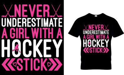 Ice hockey T-shirt design vector Graphic. Never underestimate an old man on the ice.