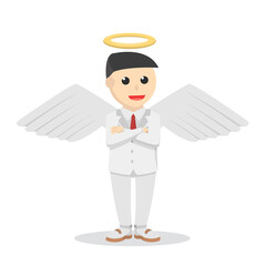 businessman angel white entrepreneur design character on white background