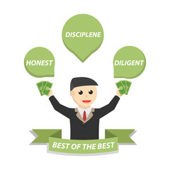 Naklejka premium businessman best of the best