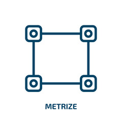 metrize icon from user interface collection. Thin linear metrize, interface, audio outline icon isolated on white background. Line vector metrize sign, symbol for web and mobile