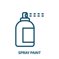 spray paint icon from user interface collection. Thin linear spray paint, paint, brush outline icon isolated on white background. Line vector spray paint sign, symbol for web and mobile