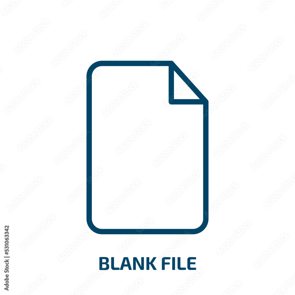 Poster blank file icon from user interface collection. thin linear blank file, office, blank outline icon i
