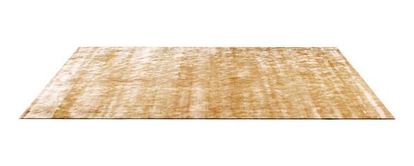 3d render yellow striped carpet on a white background