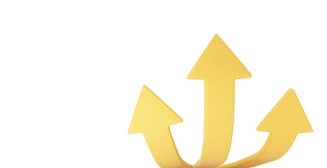 3d arrow symbol. Progress, growth, improvement or success concept.