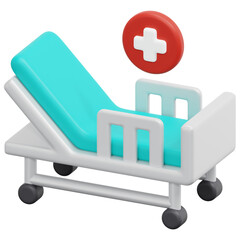 bed 3d render icon illustration