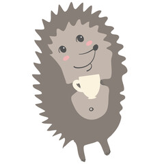 Cartoon card with hedgehog.