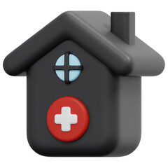 Obraz premium nursing home 3d render icon illustration