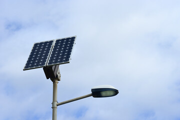 Solar cell panel module for street lighting.