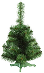 Decorated Christmas tree and red presents