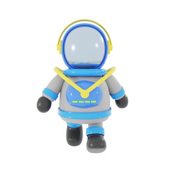 Astronaut cartoon model. 3D rendering