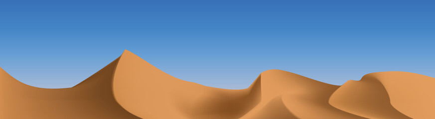 Fototapeta na wymiar Vectorial desert and sand dunes.