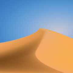 Vectorial desert and sand dunes.