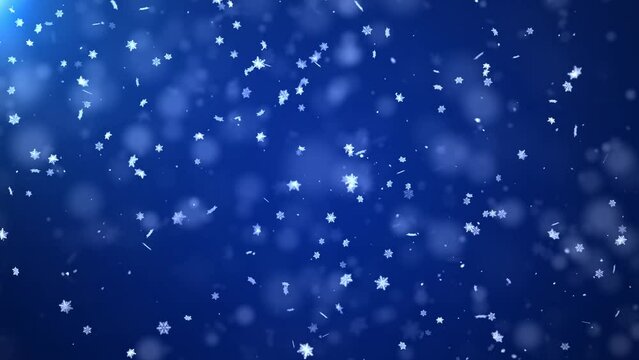 Abstract Winter Snow falling Loop motion background shining gold particles. Shimmering Glittering Particles With Bokeh. Modern christmas, new year, holliday, wedding background, 2024, 2023. Animation
