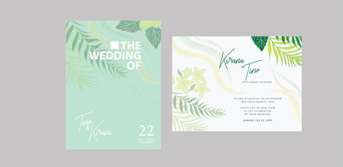 wedding invitation template flower background
