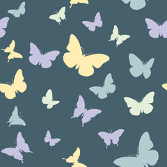 seamless pattern of butterfly, vector illustration