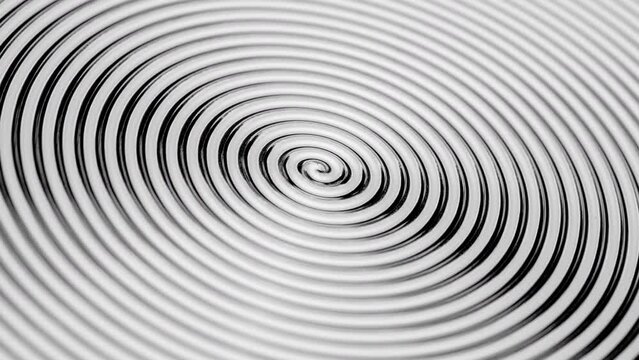 Spiral texture on metal surface. Metal spiral background.