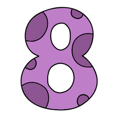 number Filled Clipart.