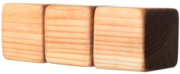 Geometry shape of wood blocks on desk