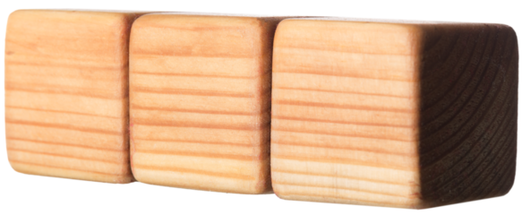 Geometry shape of wood blocks on desk