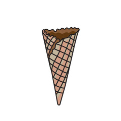 hand draw ice cream cone 