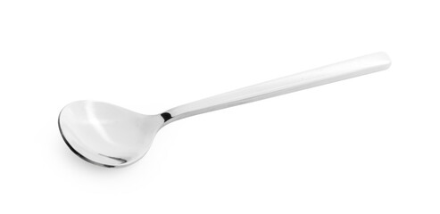 silver spoon isolated on white background