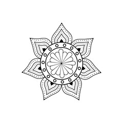 Mandala pattern Coloring book Art wallpaper design, tile pattern, pillow cover, greeting card, and tattoo sticker, Henna, Mehndi. decoration for interior design. Vector ethnic oriental circle ornament