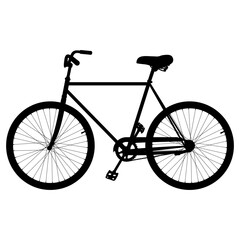 Vector Classic Single Speed Bicycle Silhouette
