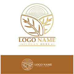 tobacco leaf logo,tobacco field and tobacco cigarette logo template design vector