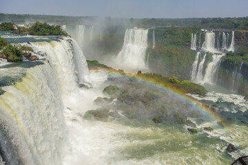 magnificent Iguazu falls, in Brazil Argentina border. One of 7 Wonders of Nature