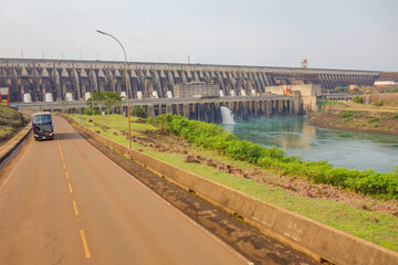 Foz do Iguacu, Brazil: Itaipu hydroelectric power plant dam and turbines