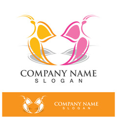 Butterfly logo template icon design