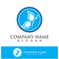 Butterfly logo template icon design