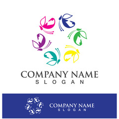 Butterfly logo template icon design