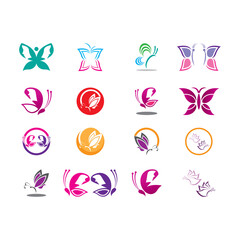 Butterfly logo template icon design