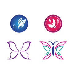 Butterfly logo template icon design