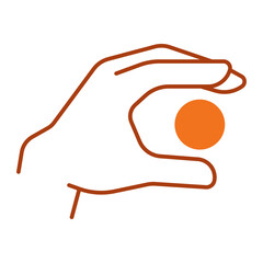 left hand action simple line gesture