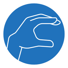 left hand action simple line gesture