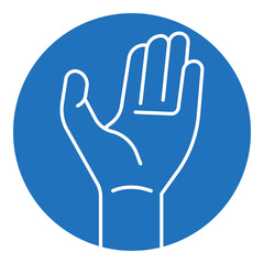 left hand action simple line gesture