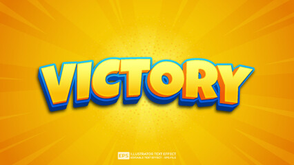 Victory text effect editable 3d font effects	
