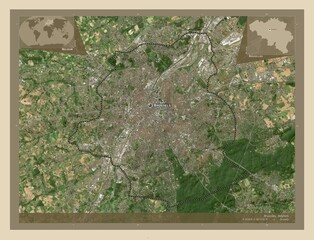 Bruxelles, Belgium. High-res satellite. Labelled points of cities