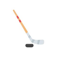 hockey stick and ball Equipment for playing sports on ice.