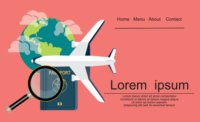 travel and tourism design.Vector Illustration Flat Style