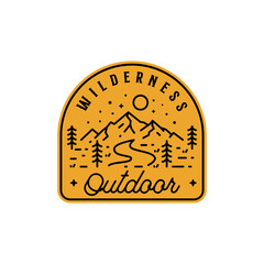 Vintage Mountain Outdoor Expeditions Badge Logo Design