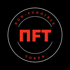 Non Fungible Token  NFT Icon  NFT Icon Vector Illustrations
