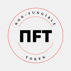 Non Fungible Token  NFT Icon  NFT Icon Vector Illustrations