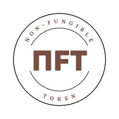Non Fungible Token  NFT Icon  NFT Icon Vector Illustrations