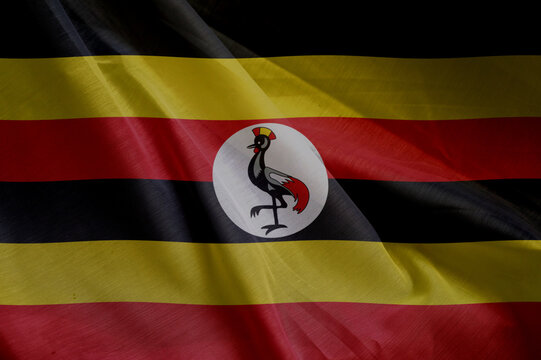 Silky Rippled Satin National Flag Of Uganda