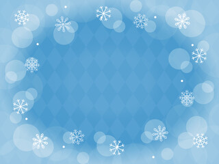 雪のパーティクル背景　横位置　ブルー