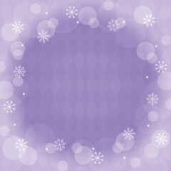 雪のパーティクル背景　正方形　パープル