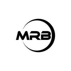 MRB letter logo design with white background in illustrator, cube logo, vector logo, modern alphabet font overlap style. calligraphy designs for logo, Poster, Invitation, etc.